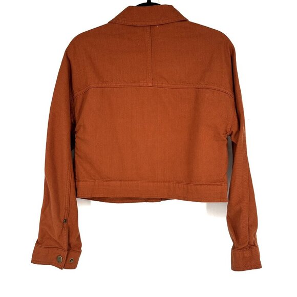 Urban Outfitters Gigi Cropped Gas Jacket Little Fires Everywhere Rust Medium - Picture 8 of 12